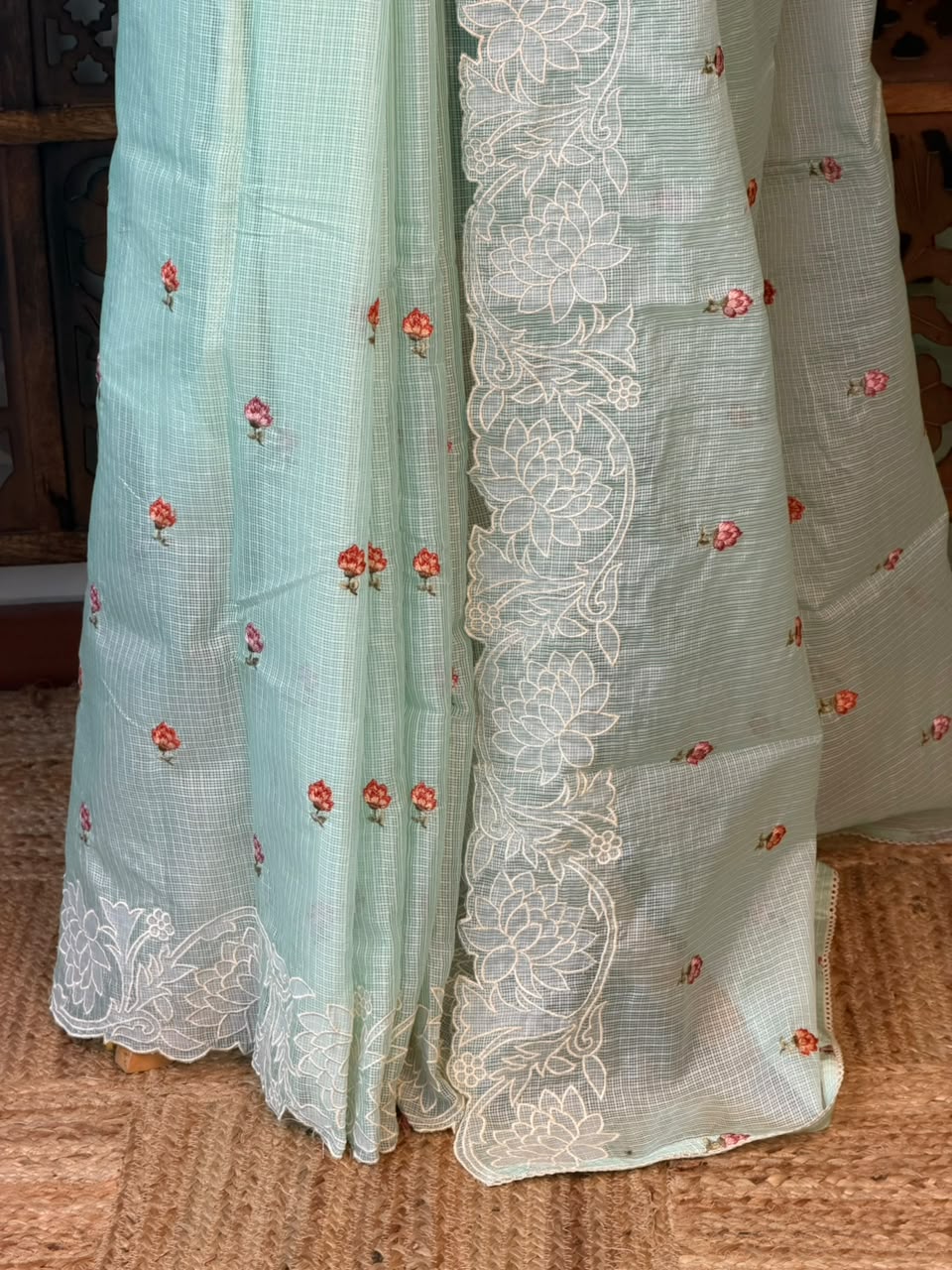 Pastal blue Net kotta saree - PBR34B11