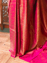 Magenta pure Jamwar Tanchui banarasi saree: PBR56E4