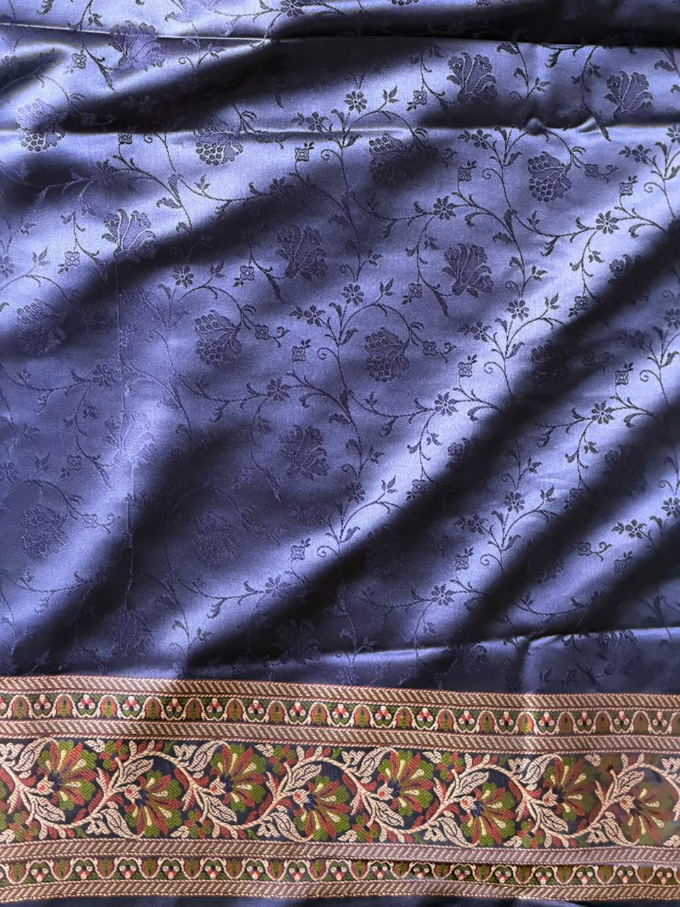 Dark mauve shade pure Tanchui banarasi saree: PBR56C
