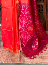 Orange Silk cotton saree- PBR60