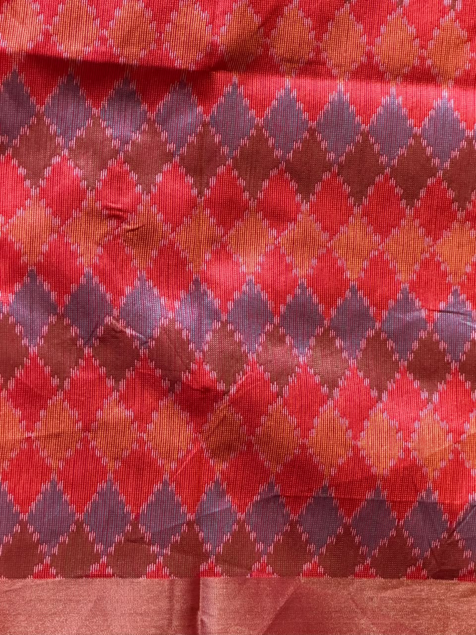 Orange Silk cotton saree- PBR60