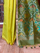 Lime green Silk cotton saree- PBR60A