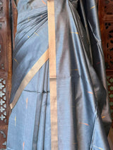 Grey Silk cotton saree- PBR60B