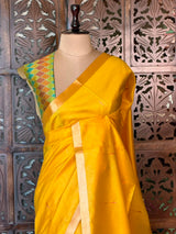 Yellow Silk cotton saree- PBR60F