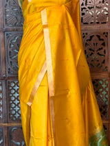 Yellow Silk cotton saree- PBR60F