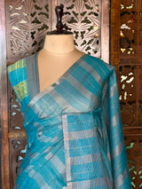 Blue Jute Tissue saree- PBR61