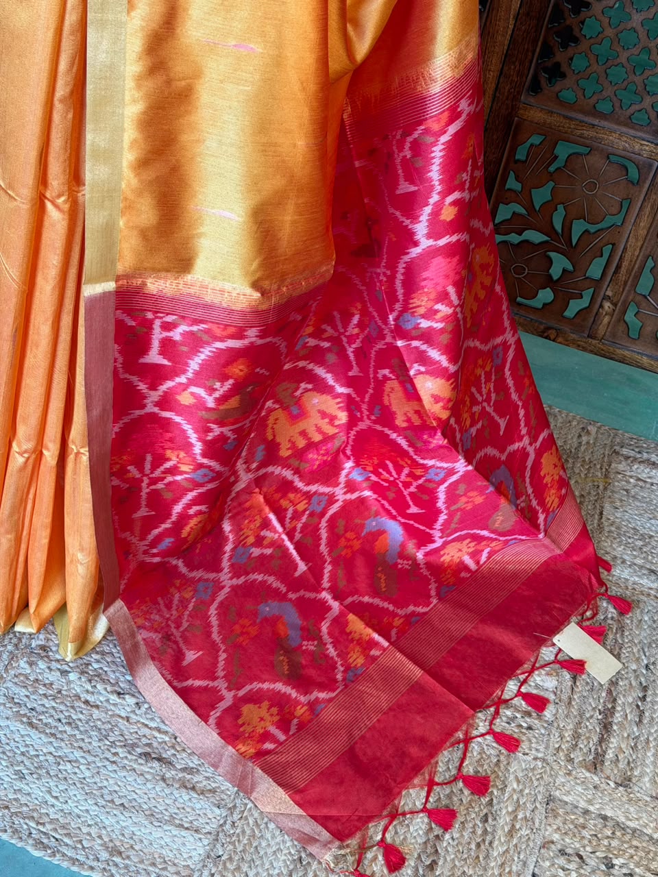 Yellow Silk cotton saree- PBR60J
