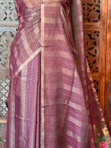 Purple Jute Tissue saree- PBR61D