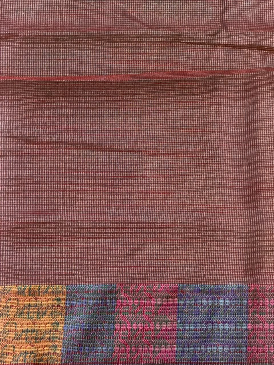 Maroon Jute Tissue saree- PBR61C