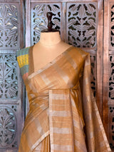 Gold Jute Tissue saree- PBR61B