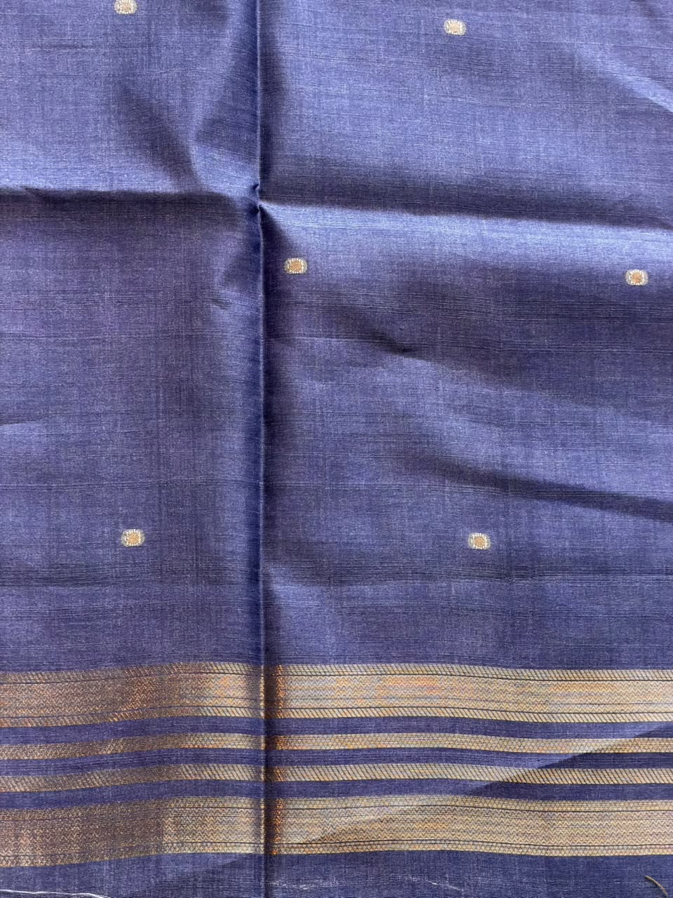 Blue Tiger woven Tusser Silk saree- PBR62A