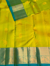Green and Blue Pure Vintage Kanchipuram Silk saree - PPURE113