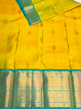 Green and blue Pure Vintage Kanchipuram Silk saree - PPURE116