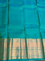Green and blue Pure Vintage Kanchipuram Silk saree - PPURE116