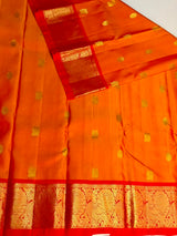 Yellow and Red Pure Vintage Kanchipuram Silk saree - PPURE117
