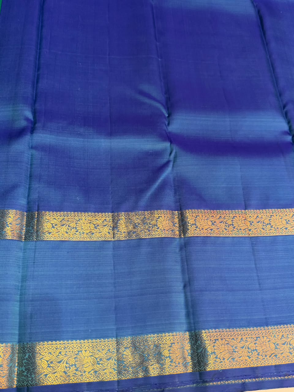 Aqua Blue Pure Vintage Kanchipuram Silk saree - PPURE125