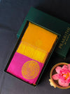 Olive green and purple Pure Vintage Kanchipuram Silk saree - PPURE128