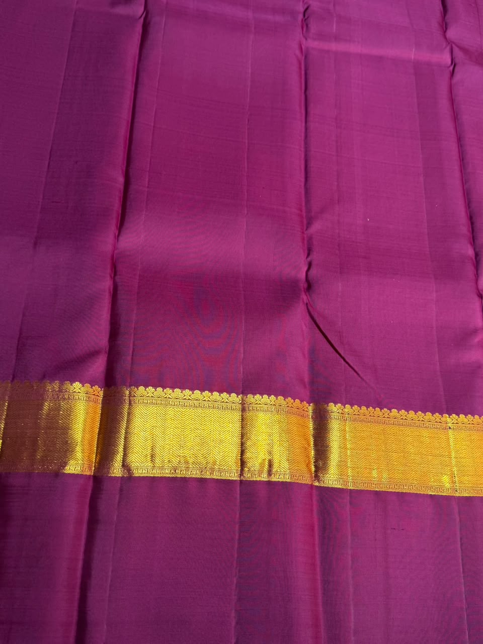 Olive green and purple Pure Vintage Kanchipuram Silk saree - PPURE128