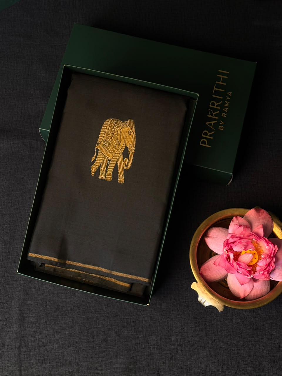 Black Pure Vintage Kanchipuram Silk saree - PPURE129