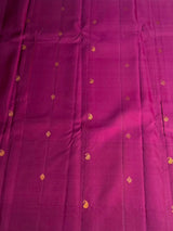 Peacock blue and purple Pure Vintage Kanchipuram Silk saree - PPURE130