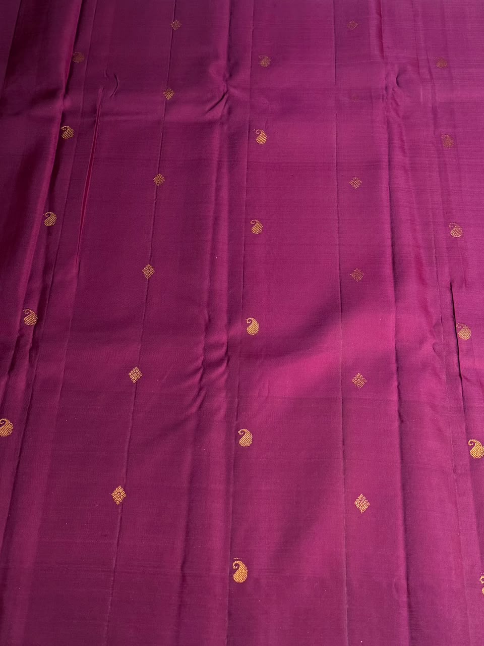 Peacock blue and purple Pure Vintage Kanchipuram Silk saree - PPURE130