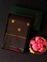 Black and Red Pure Kanchipuram Silk saree - PPURE132