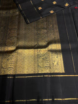 Black and Red Pure Kanchipuram Silk saree - PPURE132