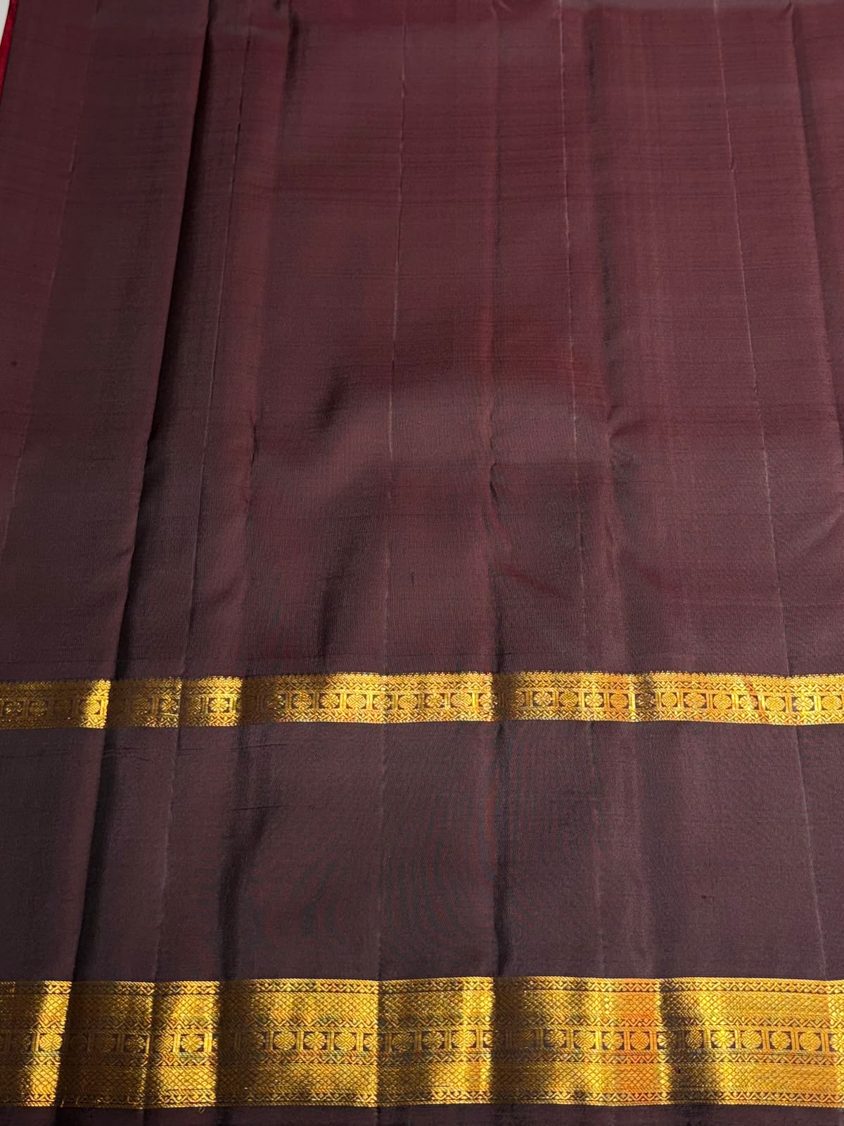 Maroon and Brown Pure Kanchipuram Silk saree - PPURE134