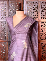 Tiger woven Tusser Silk saree- PBR62E