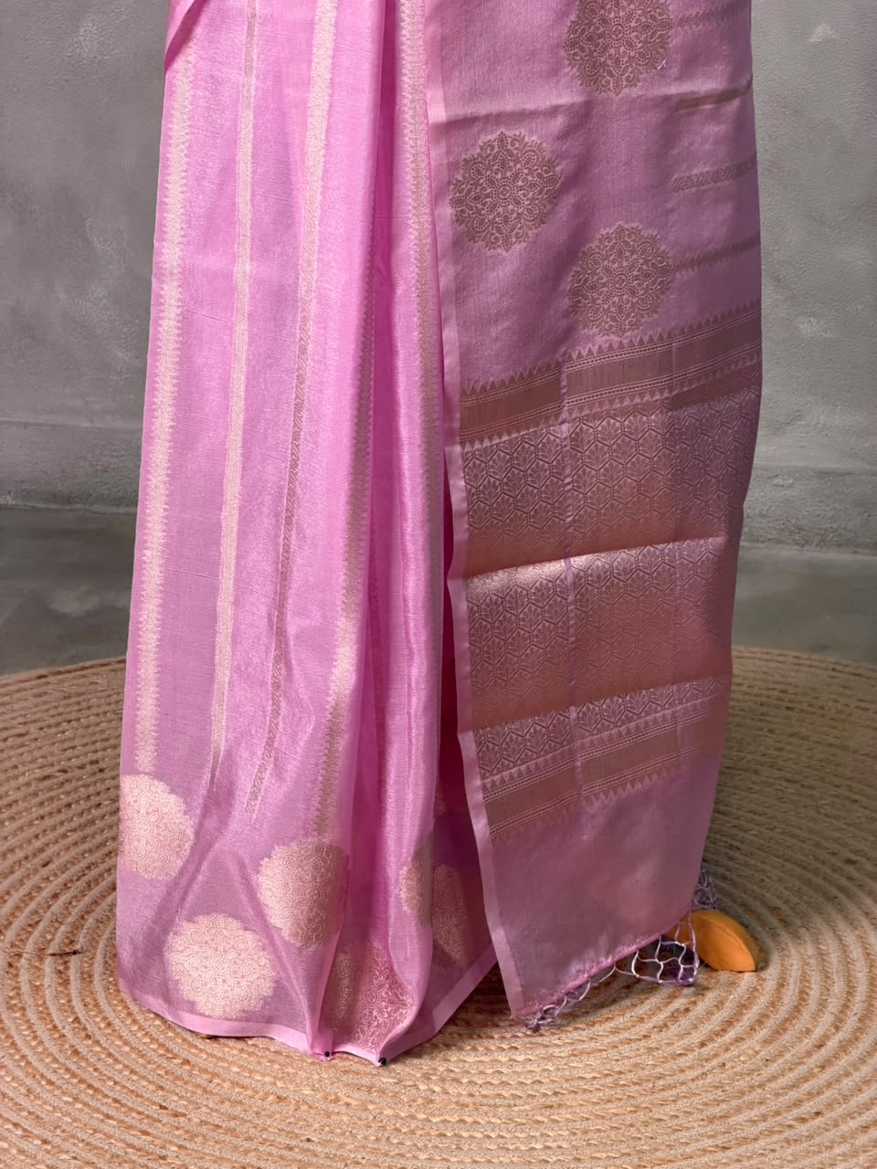 Lotus Pink banarasi silk saree: PBR54ADD