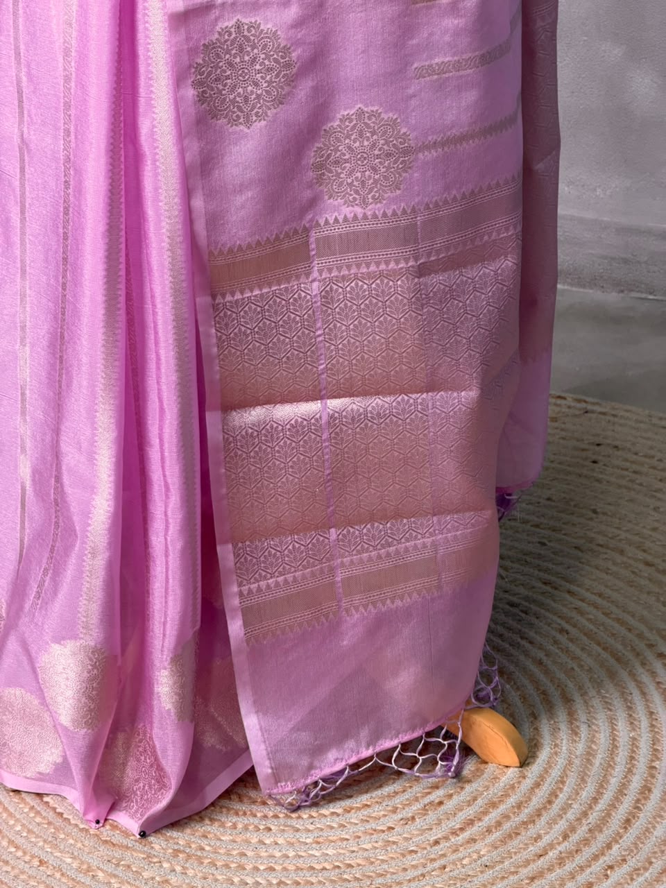 Lotus Pink banarasi silk saree: PBR54ADD