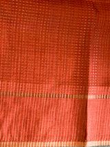 Rust Shade Tusser Silk saree- PBR63F