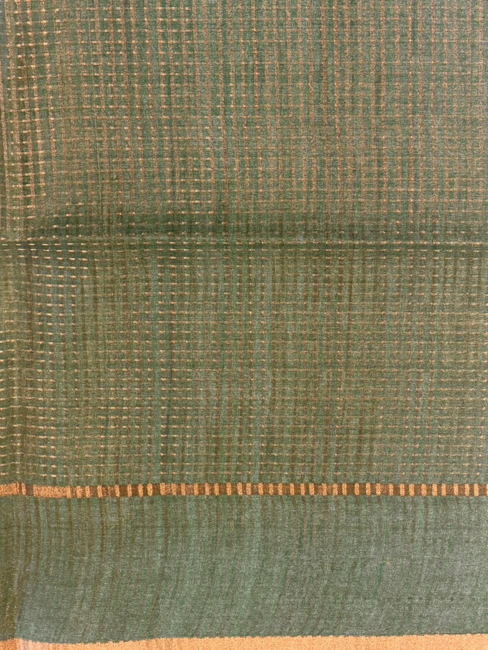 Mint Teal Shade Tusser Silk saree- PBR63E