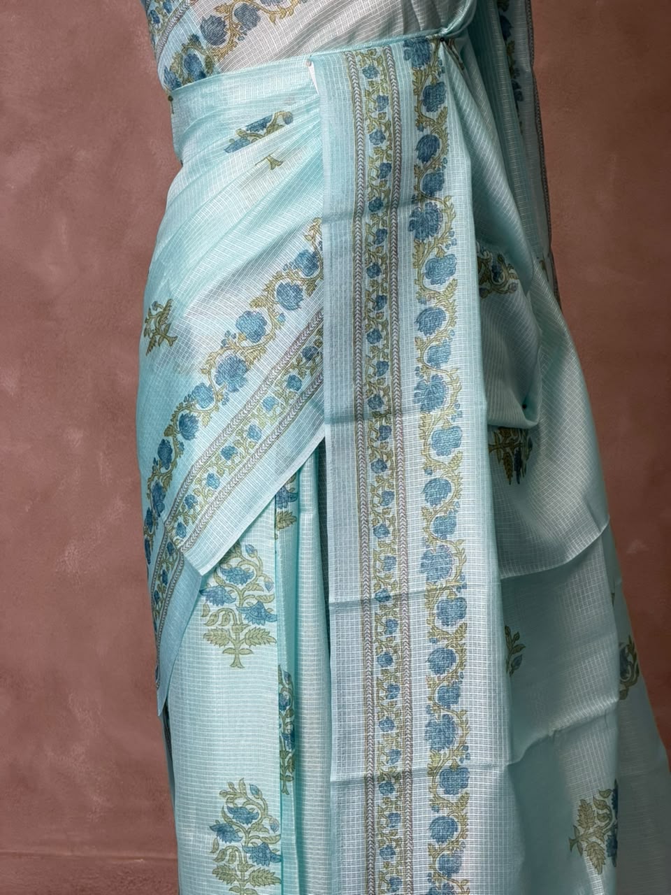 Blue Silk kotta saree: PBR54AD4
