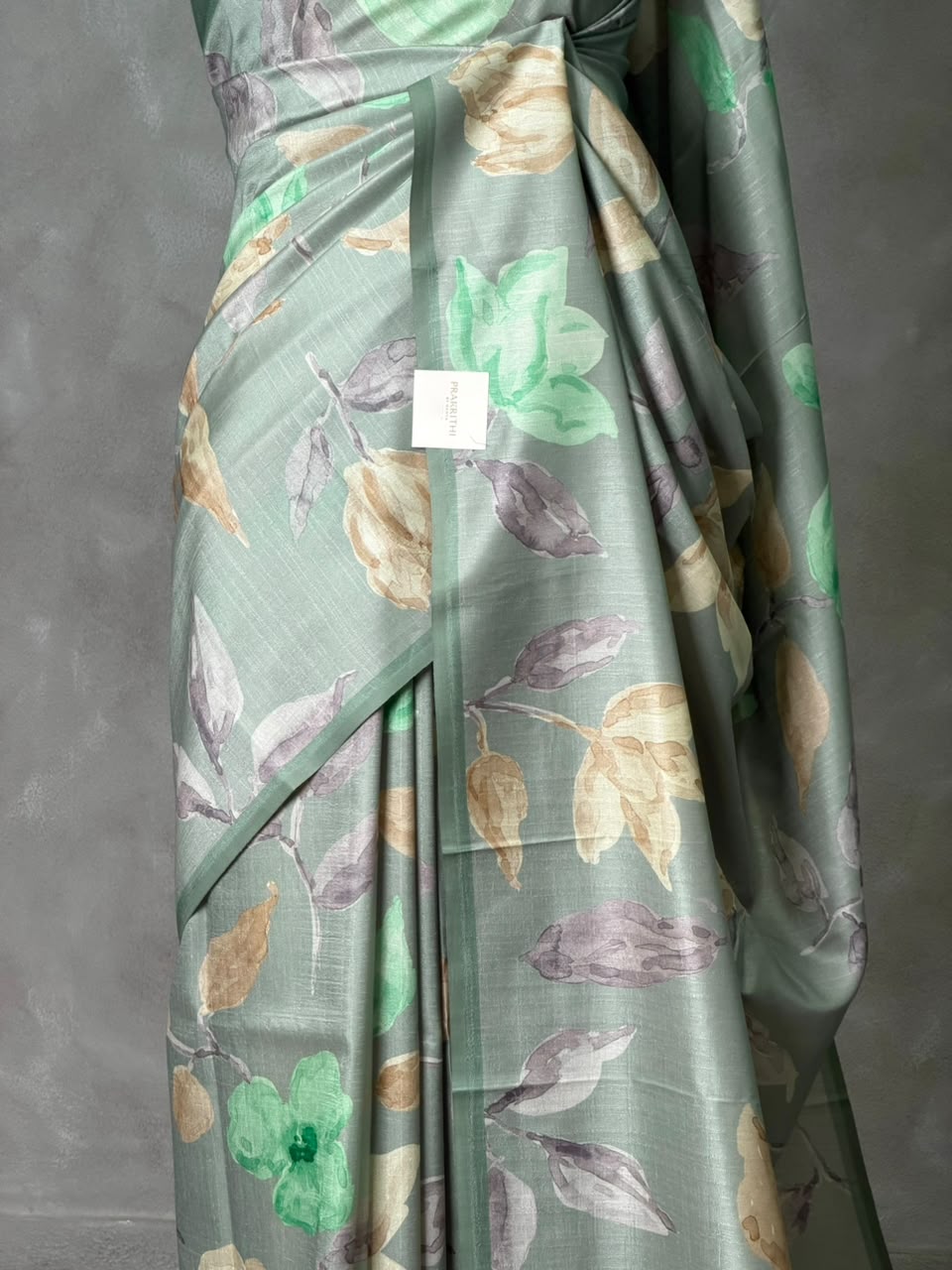 Soft tusser silk saree: PBR54AD1
