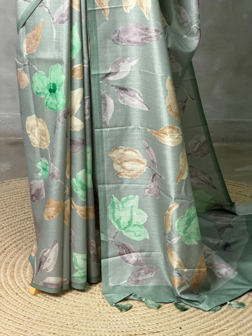 Soft tusser silk saree: PBR54AD1