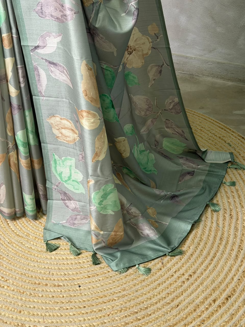 Soft tusser silk saree: PBR54AD1