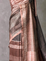 Soft tusser silk saree: PBR54AD2