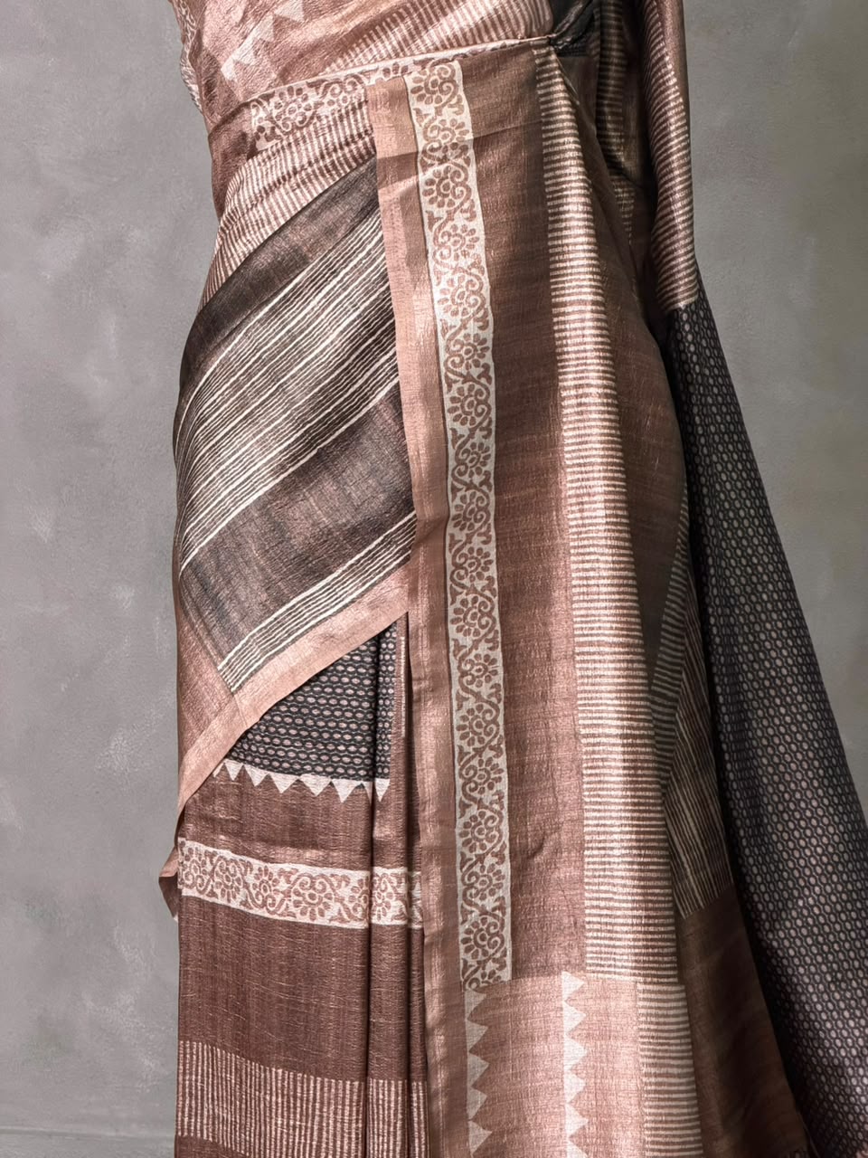 Soft tusser silk saree: PBR54AD2