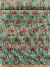 Aqua GreenTusser Silk saree- PBR63B