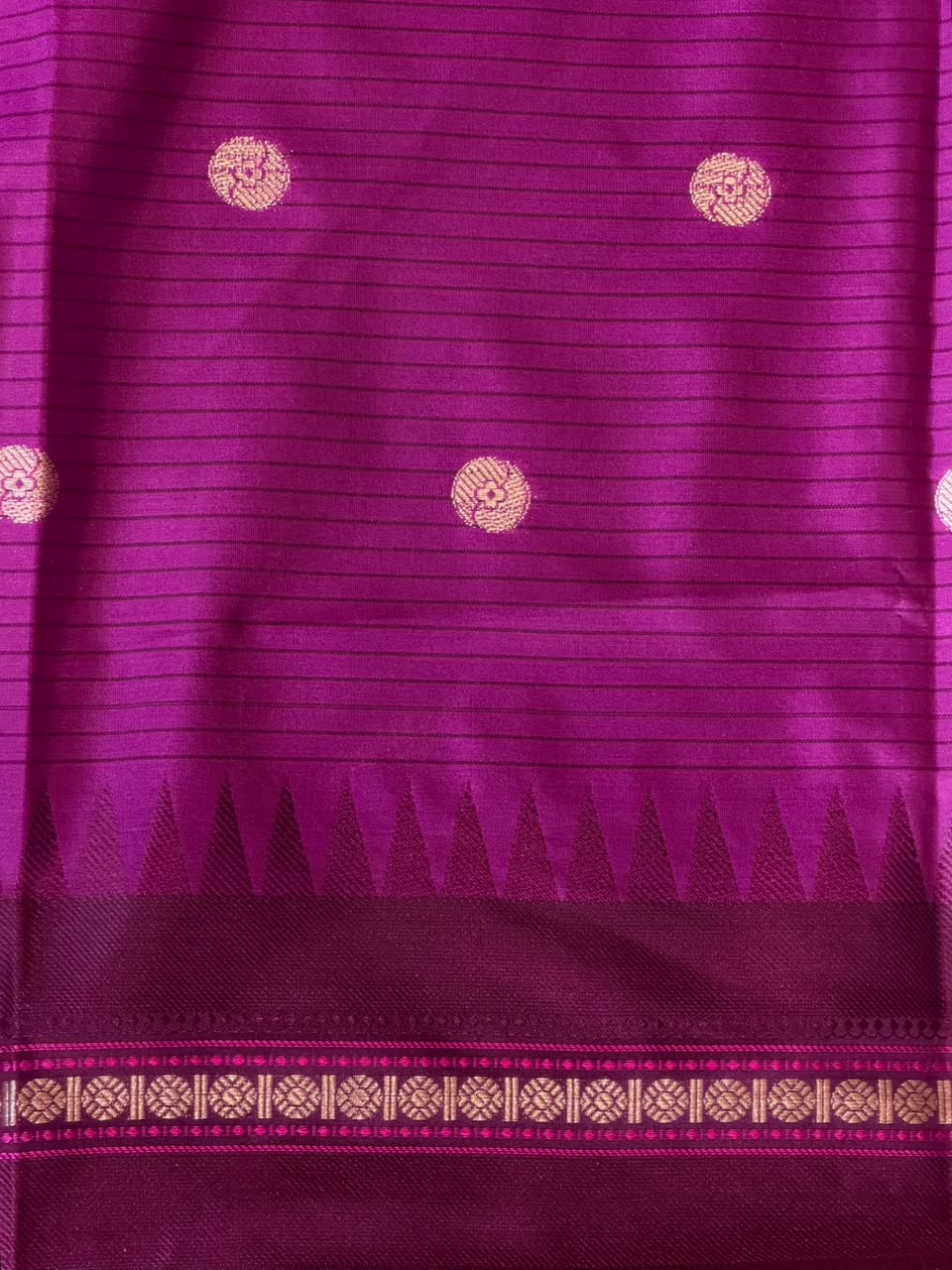 Magenta and maroon Semi banarasi silksaree -PFAZ10