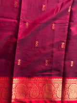 Maroon Semi banarasi silksaree -PFAZ13