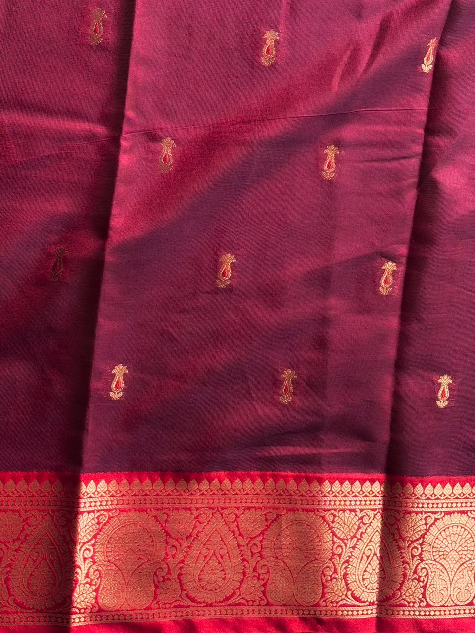 Maroon Semi banarasi silksaree -PFAZ13