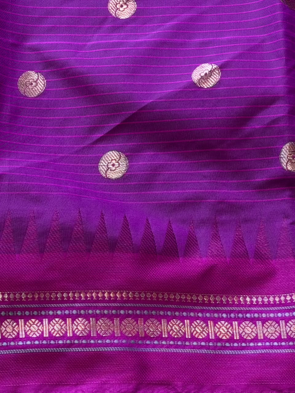 Black and magenta Semi banarasi silksaree -PFAZ9