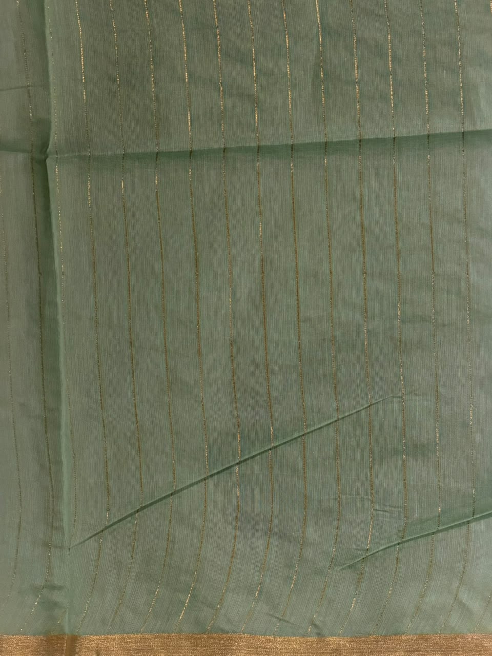 Pastal Green Chanderi silk cotton Jamdani woven saree- PBRJ31