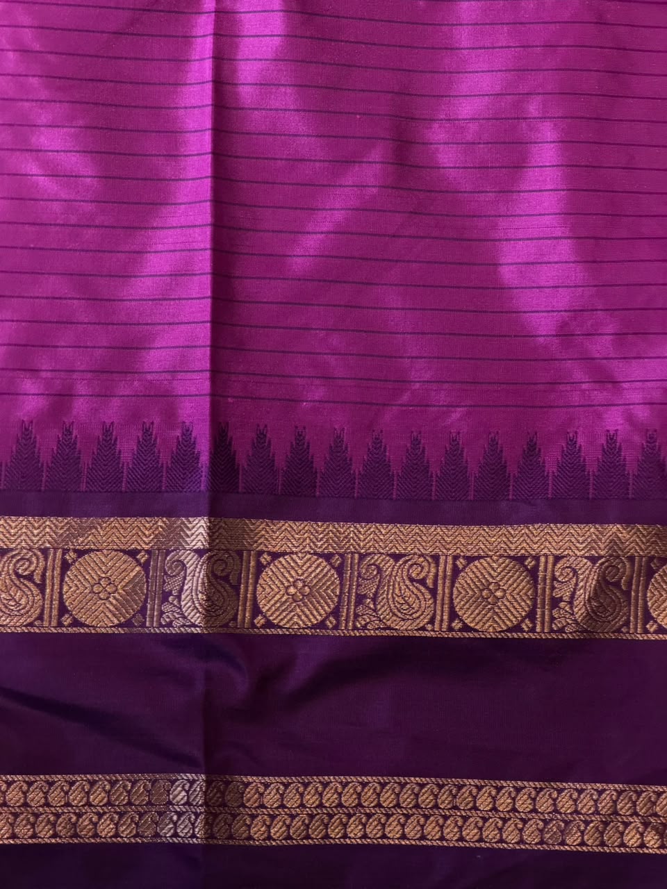 Magenta And purple Semi banarasi silksaree -PFAZ7