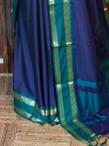 Blue Semi banarasi silksaree -PFAZ8