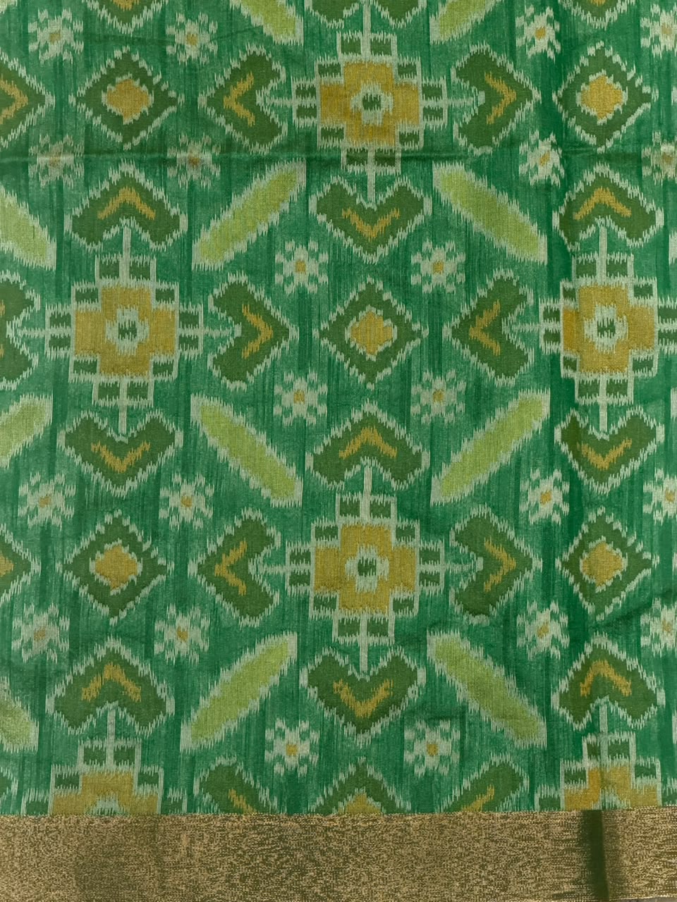 Parrot Green Chanderi Silk cotton saree- PBR60JI