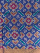 Peacock Blue Chanderi Silk cotton saree- PBR60JG