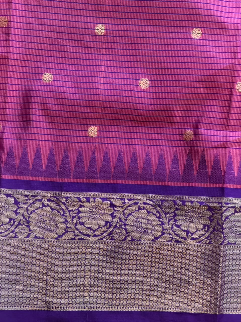 Pink and Violet Semi banarasi silksaree -PFAZ5